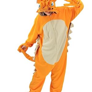 Adult Lizard Onesie Costume Animal Cosplay Halloween Christmas Homewear Pajamas Sleepwear for Women and Men