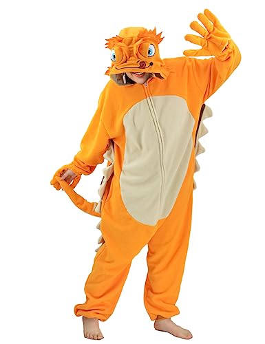 Adult Lizard Onesie Costume Animal Cosplay Halloween Christmas Homewear Pajamas Sleepwear for Women and Men