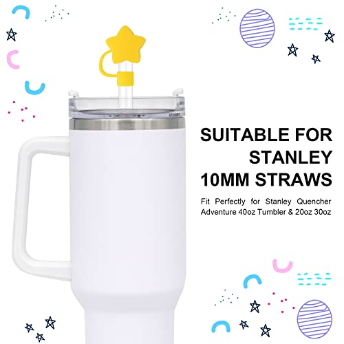 3pcs Straw Covers Cap for 10mm Straws, Stanley Straw Cover, Dust-Proof Drinking Straw Reusable Straw Tips Lids