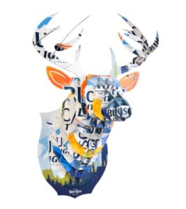 beer deer busch light deer head 3d cardboard mount wall art