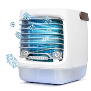 ChillWell 2.0 Evaporative Air Cooler for Room - 4-Speed Mini Portable Swamp Coolers with Humidifier | Indoor Personal Cooling Unit for Bedroom, Home Office, and Camping | USB-Rechargeable, Easy Setup