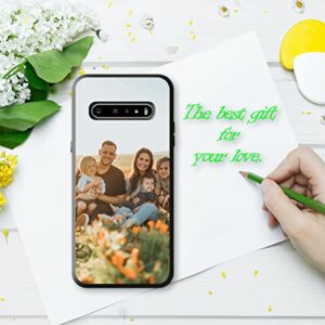 GSDMFUNNY Custom Customize Picture Text Phone Cases for LG V60 ThinQ 5G Personalized Photo Protective Covers Cases Compatible with LG V60 ThinQ 5G Black TPU and Hard PC Phone Cases Gifts