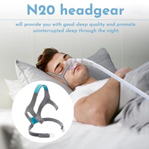 N20 Headgear Compatible with ResMed AirFit/AirTouch N20 Nasal Mask, N20 Replacement Mask Strap with 2 Magnetic Clips