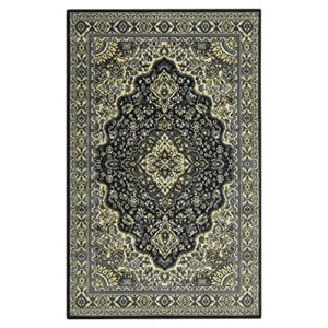 WESTLOOM 8x10 Indoor Living Room Bedroom Large Area Rug Medallion Collection Area Rug Non-Shedding Oriental Traditional Area Rug, Grey