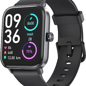 Smart Watch for Men(Answer/Make Call),Alexa Built-in,1.8"Fitness Tracker with Heart Rate Sleep SpO2 Monitor,100+Sport Mode,5ATM Waterproof,Activity Trackers and Smartwatches for iOS and Android Phones