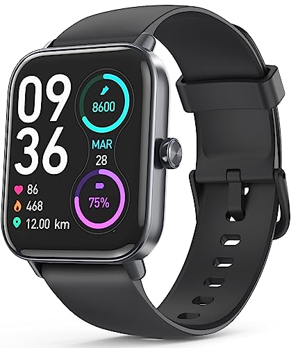 Smart Watch for Men(Answer/Make Call),Alexa Built-in,1.8"Fitness Tracker with Heart Rate Sleep SpO2 Monitor,100+Sport Mode,5ATM Waterproof,Activity Trackers and Smartwatches for iOS and Android Phones