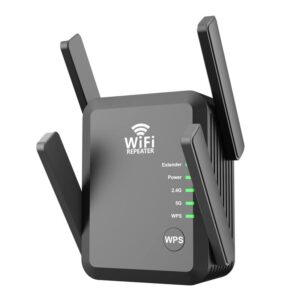 2023 new upgrade wifi extender booster repeater, up to 8000sq.ft and 45+ devices, 2.4&5ghz dual band wireless internet repeater and signal amplifier for home & outdoor, supports ethernet port