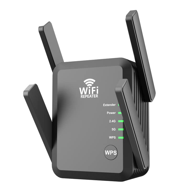 2023 New Upgrade WiFi Extender Booster Repeater, Up to 8000sq.ft and 45+ Devices, 2.4&5GHz Dual Band Wireless Internet Repeater and Signal Amplifier for Home & Outdoor, Supports Ethernet Port