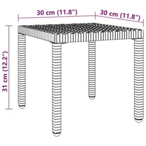 Natulvd 2 Pcs Outdoor Patio Chaise Lounge with Table and Cushion for Porch Garden, Sun Lounger with Armrests & 4 Positions for Balcony Beach Yard - Brown