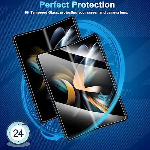 CWQZGUF [2Set 6PCS Galaxy Z Fold 4 5G Screen Protector, 2 Inner TPU Films + 2 Outer Tempered Glass + 2 Camera Lens Protecters, High Clarity, Anti-Shatter, for Samsung Galaxy Z Fold 4 5G