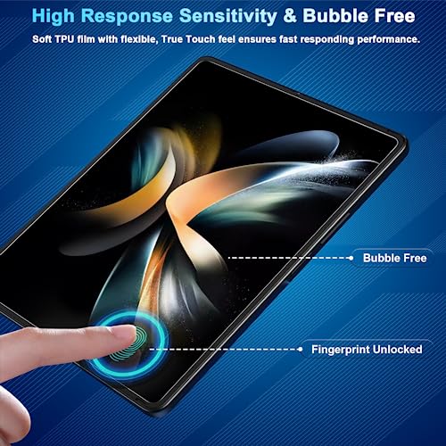 CWQZGUF [2Set 6PCS Galaxy Z Fold 4 5G Screen Protector, 2 Inner TPU Films + 2 Outer Tempered Glass + 2 Camera Lens Protecters, High Clarity, Anti-Shatter, for Samsung Galaxy Z Fold 4 5G