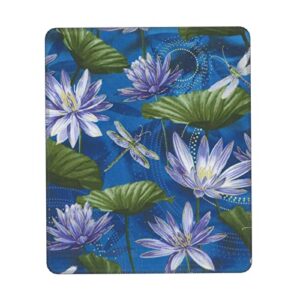 water lily and dragonfly unique mouse pad, anti-slip wear comfortable feel, game office home rubber base computer mouse pad