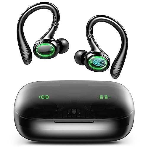 BLAST! Wireless Earbuds, 60H Playback Bluetooth 5.3 Headphones,Noise Cancelling Wireless Headphones with LED Battery Display, 4 Mics Clear Call, IPX7 Waterproof Bluetooth Earbuds for Workout Sports