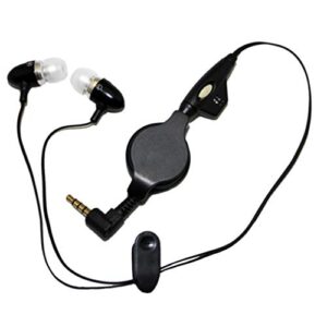 Wired Retractable Earphones Compatible with Amazon Fire 7 Kids Edition (2019 Release), Kindle Fire HDX 8.9 (2013 Release),7 (2013 Release) - Headphones Handsfree Mic Headset 3.5mm Earbuds V4R