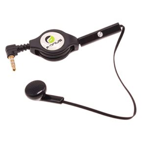 headphone retractable mono earphone compatible with amazon fire 7 kids edition (2019 release), kindle fire hdx 8.9 (2013 release) - 3.5mm w mic headset handsfree earbud earpiece r4j