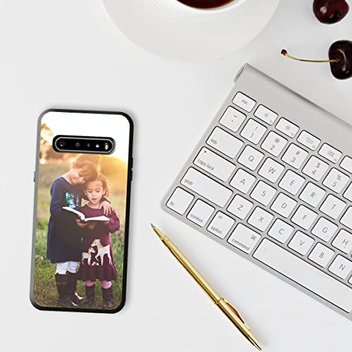 GSDMFUNNY Custom Customize Photo Text Phone Cases for LG V60 ThinQ 5G Personalized Picture Soft Protective Black TPU and Hard PC Phone Cases Compatible with LG V60 ThinQ 5G Case Gifts