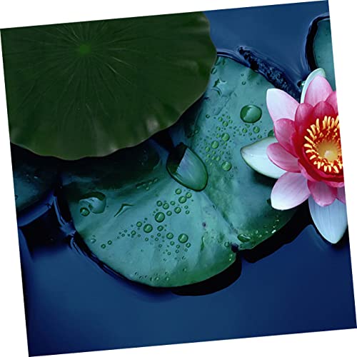 Happyyami 9 Pcs Simulated Lotus Leaf Artificial Plants Outdoor Artificiales Decorativas para Sala Artificial Outdoor Plants Fake Lily Pads Lilly Pads Aquarium Plants Water Leaf Decor