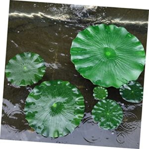 Happyyami 9 Pcs Simulated Lotus Leaf Artificial Plants Outdoor Artificiales Decorativas para Sala Artificial Outdoor Plants Fake Lily Pads Lilly Pads Aquarium Plants Water Leaf Decor