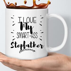 coffee mug i love my stepfather smart-ass stepfather funny sarcastic gag gift novelty 678447