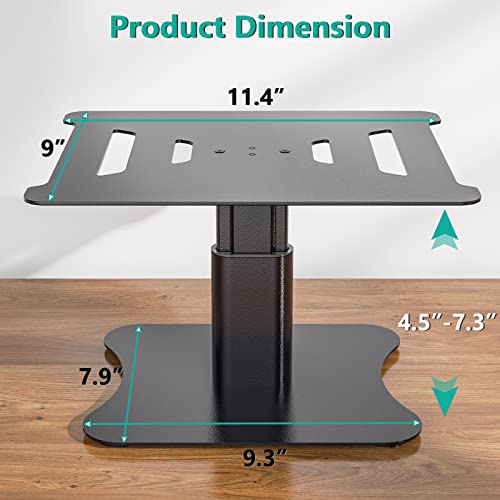 WALI Monitor Stand Riser, Adjustable Laptop Stand Riser Holder, 3 Height Adjustable Underneath Storage for Office Supplies