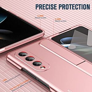 EAXER for Samsung Galaxy Z Fold 4 Case, Full Coverage Protection, Built in Screen Protector Pen Holder Stand Shockproof Rugged Case Cover (Pink)