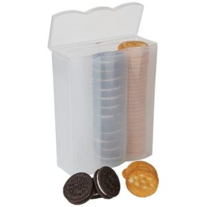 home-x airtight cookie, cracker & biscuit storage container - keep food fresh & secure with lock lid - perfect for crackers, cookies and snacks