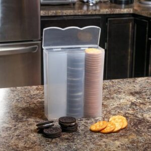 Home-X Airtight Cookie, Cracker & Biscuit Storage Container - Keep Food Fresh & Secure with Lock Lid - Perfect for Crackers, Cookies and Snacks