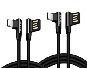 angle cord for gaming 6ft and 10ft long usb-c cable compatible with amazon kindle paperwhite 6.8 (2021 release)/ fire 7 (2022 release) - fast charge type-c power wire 90 degree l-shaped j2r