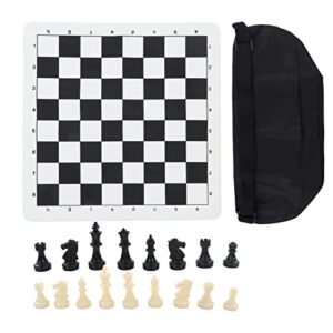 Naroote Portable Travel Chess Board Game Set, Leisure Toy Chess Game Board Set with A Storage Bag for Family Gatherings for Camping