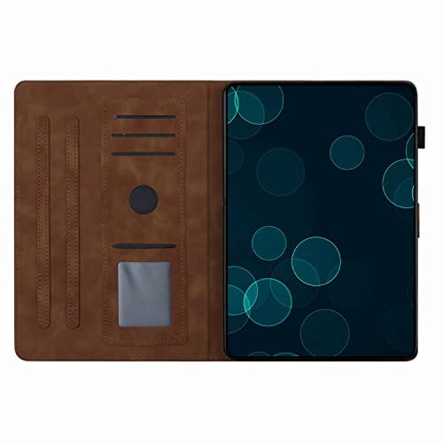 Tablet PC case Compatible with Kindle Fire 7 Case 2019/2017/2015,Vintage Premium Leather Case Folding Stand Folio Cover Protective Cover with Card Slot/Auto Sleep Wake Tablet Protection (Color : Brow