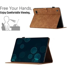 Tablet PC case Compatible with Kindle Fire 7 Case 2019/2017/2015,Vintage Premium Leather Case Folding Stand Folio Cover Protective Cover with Card Slot/Auto Sleep Wake Tablet Protection (Color : Brow