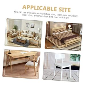 LIFKOME Wood Bed Mat Furniture Risers for Sofas Floor Sofa Couch Throws for Sofa Couch Riser Wood Bed Leg Cap Furniture Foot Pads Heightening Pad Washing Machine Pad Bed Foot Pad