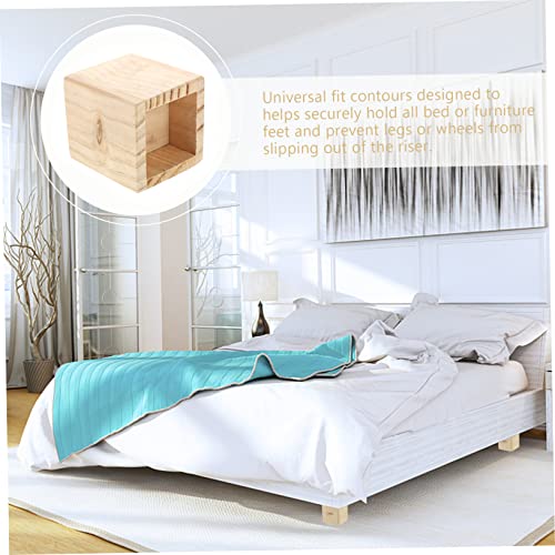 LIFKOME Wood Bed Mat Furniture Risers for Sofas Floor Sofa Couch Throws for Sofa Couch Riser Wood Bed Leg Cap Furniture Foot Pads Heightening Pad Washing Machine Pad Bed Foot Pad