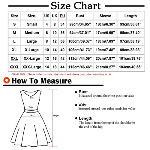 Ladies Midi Dress Drawstring Summer Patriotic Comfortable Short Sleeve Independence Day Print Mini Dresses Red