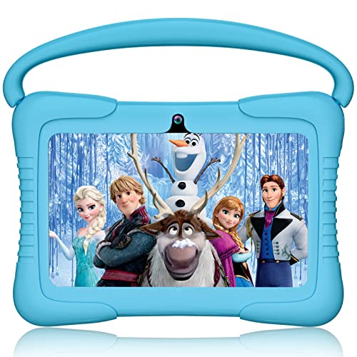 2023 Newest Kids Tablet, 7 Inch Tablet for Kids, 2GB 32GB(Support 128GB Expand), Parental Control Android 11.0, WiFi Bluetooth Dual Camera, YouTube, Netflix, Disney Plus, Case with Stand(Blue)