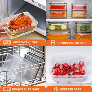 JSCARES 52 PCS Food Storage Container with Lid (26 Lids & 26 Containers) - Airtight Plastic Kitchen Organization Set Reusable Microwave/Freezer/Dishwasher Safe Meal Prep Container with Label & Pen