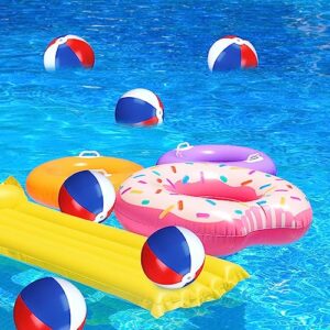 50 Pcs 8 Inch Inflatable Beach Balls Bulk Summer Pool Beach Balls for Party Favors Water Games Hawaiian Luau Tropical Party Supplies Toys (Vivid Color)