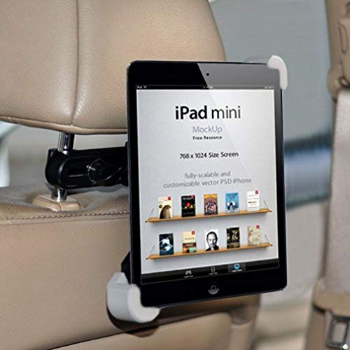 Holder Car Headrest Mount Compatible with Amazon Fire 7 Kids Edition (2019 Release), Kindle Fire HDX 8.9 (2013 Release),7 (2013 Release) - Seat Back Cradle Swivel Tablet Dock