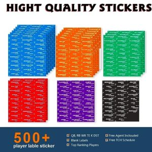 Fantasy Football Draft Board 2023-2024 Kit - 2023 Season XL Fantasy Football Draft Board 3.2 x 2.66 Feet- 500+ Player Stickers - 12 Team x 20 Rounds