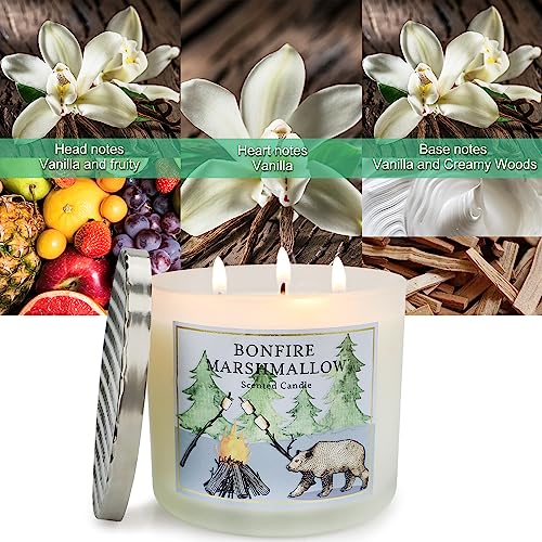 3 Wick Scented Candles Gifts for Women, 3 Pack 13.4 Oz Large Candles for Home Scented, Soy Wax Long Lasting in Total 225 Hours Jar Candles for Birthday, Mother's Day, Anniversary, Thanksgiving