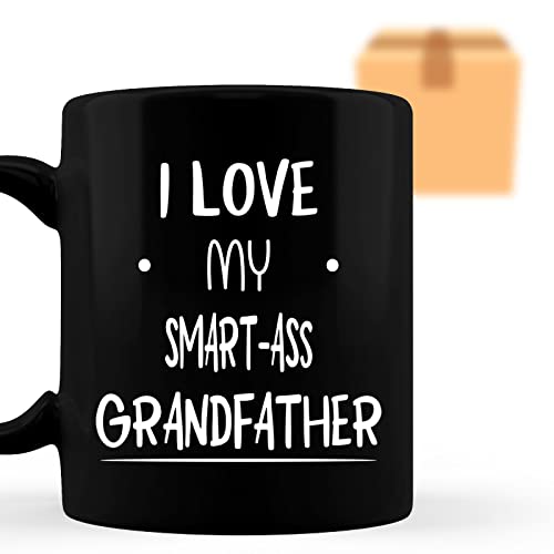 Orvys Flayme Coffee Mug I Love My Grandfather Smart-ass Grandfather Funny Sarcastic Gag Gift Novelty 007552