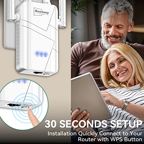 2023 WiFi Extender Signal Booster for Home - up to 10000 sq.ft Coverage, Wireless Internet Repeater - Long Range WiFi Booster and Signal Amplifier w/Ethernet Port, 1-Tap Setup