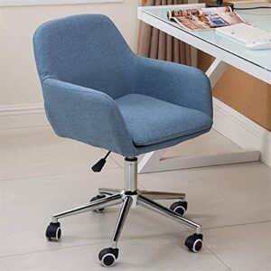 XOUVY Office Chair Backrest Chair Computer Chair Swivel Chair Game Chair Linen Fabric Armchair Dining Chair