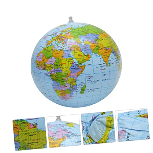 Abaodam Outside Summer Toys Inflatable Balls for Kids Small Inflatable Pool Children Beach Ball Inflatable Water Balls Inflatable Pool Balls Map Earth Globe PVC Decorations Outdoor Child