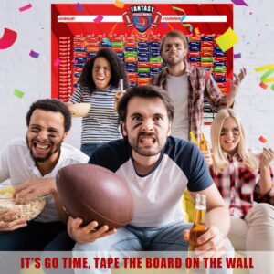 HOMPAY Fantasy Football Draft Board for The 2023-2024,6 Feet x 4 Feet Fantasy Football Draft kit，XL Board with 14 Teams, 20 Rounds (6 Feet X 4 Feet)