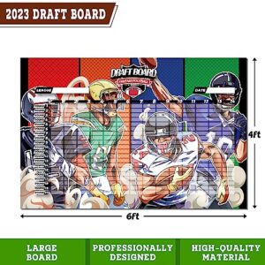 Fantasy Football Draft Board 2023-2024 Kit, Extra Large Board with 580 Player Labels, 2023 Top Rookie, Blank Label