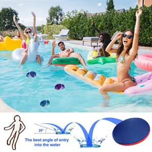 Chitidr 12 Pcs Water Jumping Ball and Disc Set 2 Inch Water Bouncing Ball Water Skipping Beach Ball 3 Inch Disc Beach Toys Skip Beach Games Sets for Kids Adults Outdoor Games Pool River Lake