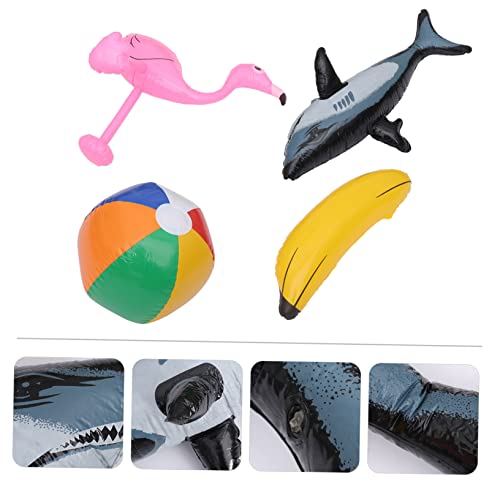 ibasenice 4pcs Inflatable Toys Beach Balls for Kids Giant Inflatable Ball Out Door Toys Beach Pool Toys Hawaiian Pool Toys Summer Party Favors Party Plaything Inflatable Water Playing Toy