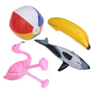 ibasenice 4pcs inflatable toys beach balls for kids giant inflatable ball out door toys beach pool toys hawaiian pool toys summer party favors party plaything inflatable water playing toy