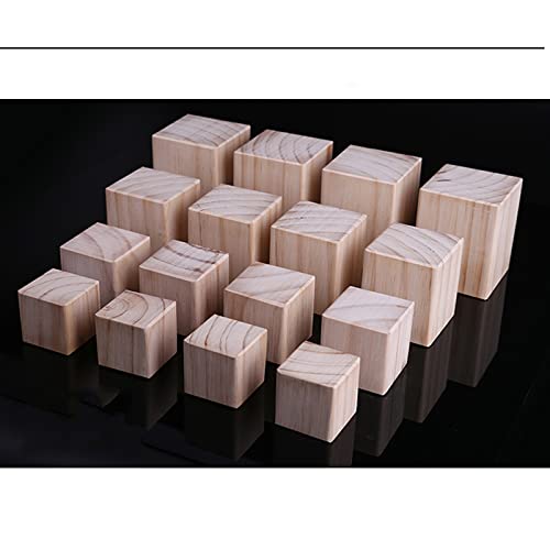 apdm 4 Pack Solid Wood Furniture Legs, Natural Square Wood Furniture Risers, Wooden Extenders for Tables, Sofas, Armchairs, Cabinets (5x5x5cm,5 cm Taller)